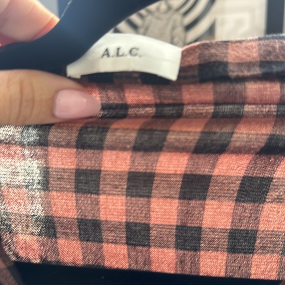 ALC checkered top with ruched side - Picture 3 of 4